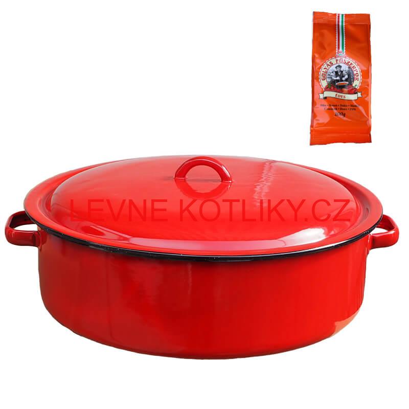 Smaltovaný kastrol s poklicí 14 L CLASSIC + paprikový pepř na guláš
