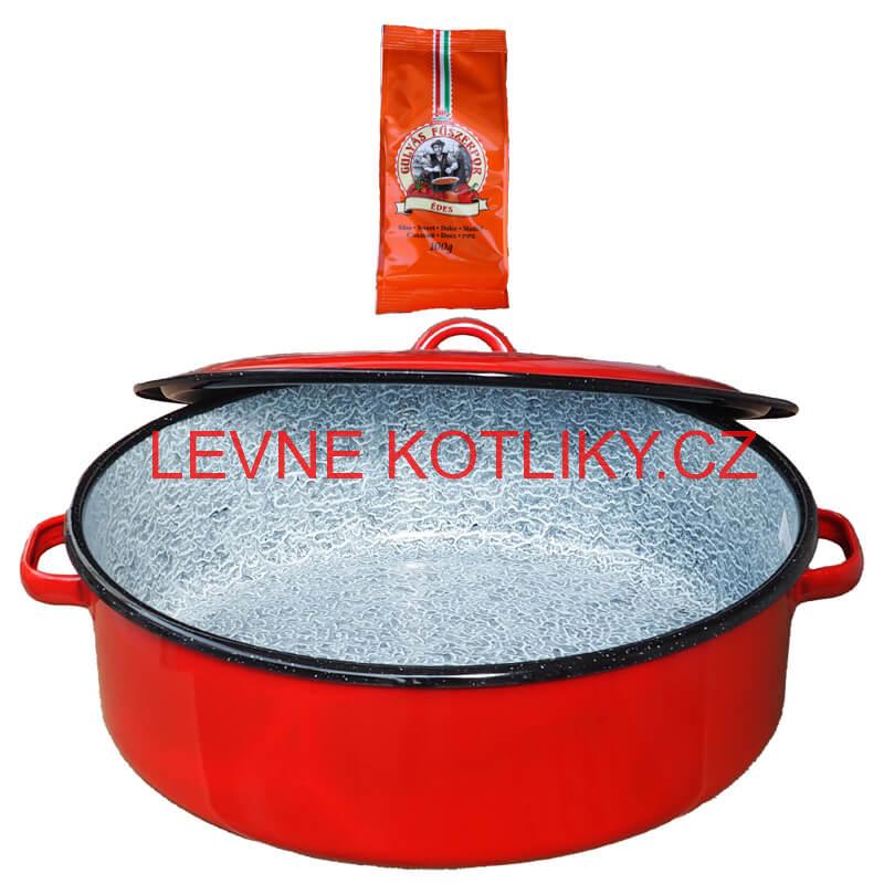 Smaltovaný kastrol s poklicí 14 L CLASSIC + paprikový pepř na guláš