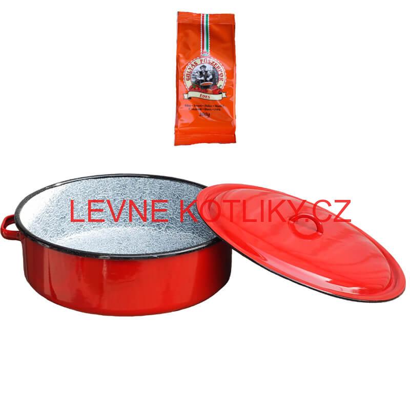 Smaltovaný kastrol s poklicí 14 L CLASSIC + paprikový pepř na guláš