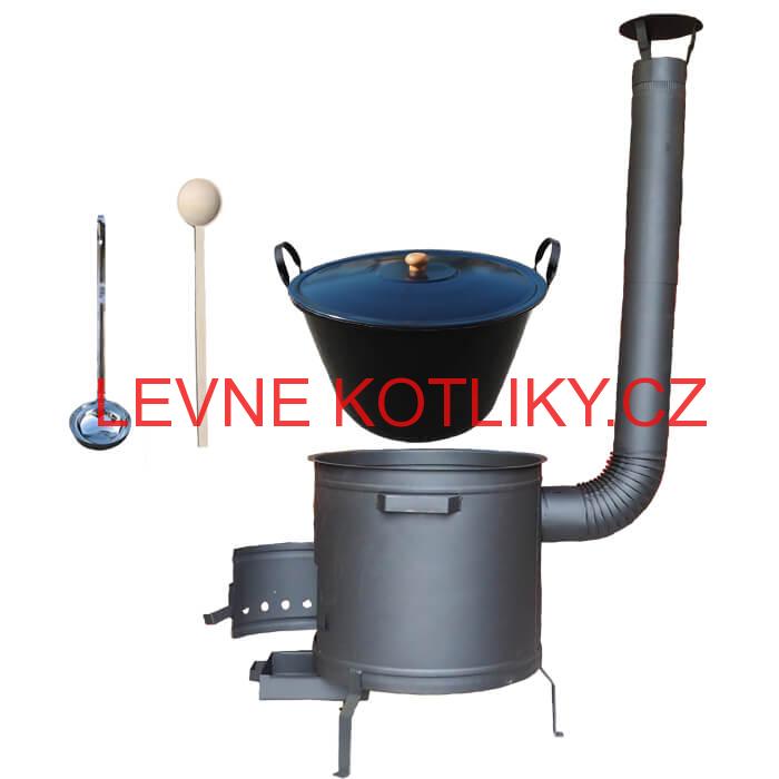 Smaltovaný kotel 100 L + žáruvzdorná kotlina 60 cm PLUS 600