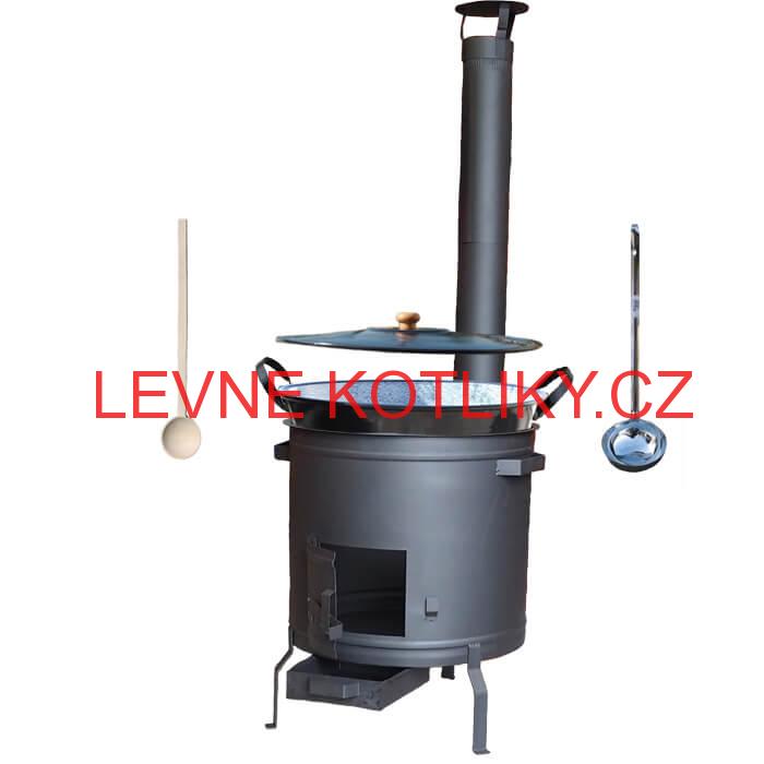 Smaltovaný kotel 100 L + žáruvzdorná kotlina 60 cm PLUS 600