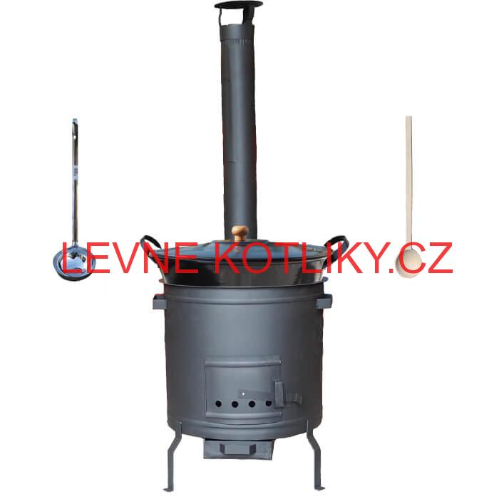 Smaltovaný kotel 100 L + žáruvzdorná kotlina 60 cm PLUS 600