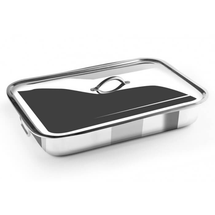 Nerezový pekáč s poklicí 42 x 31 cm INOX
