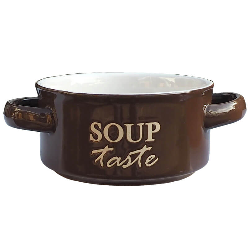 Keramická miska na polévku-hnědá SOUP