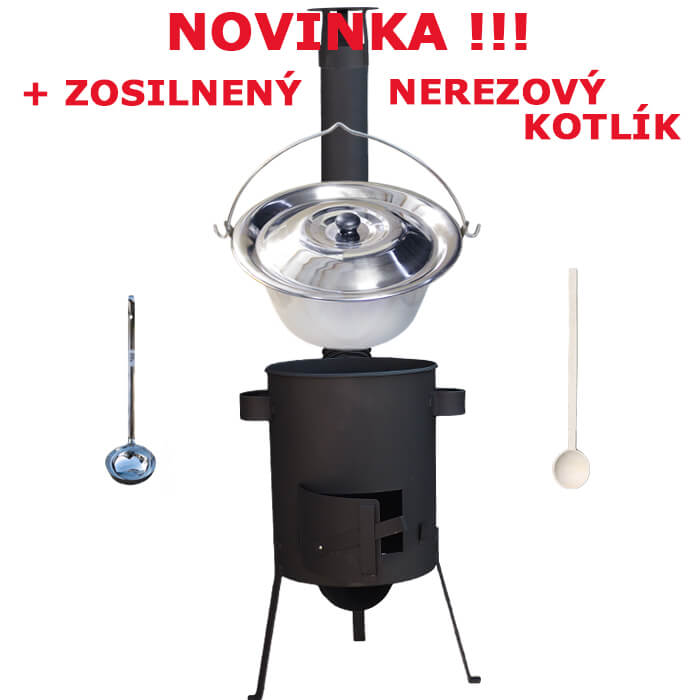 Nerezový kotlík 20 L (0,8 mm) + žáruvzdorná kotlina 42 PLUS 600 4 MM