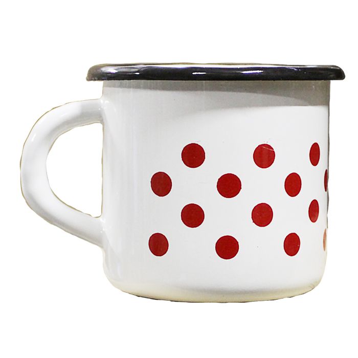 Smaltovaný hrnek 250 ml (tečky)