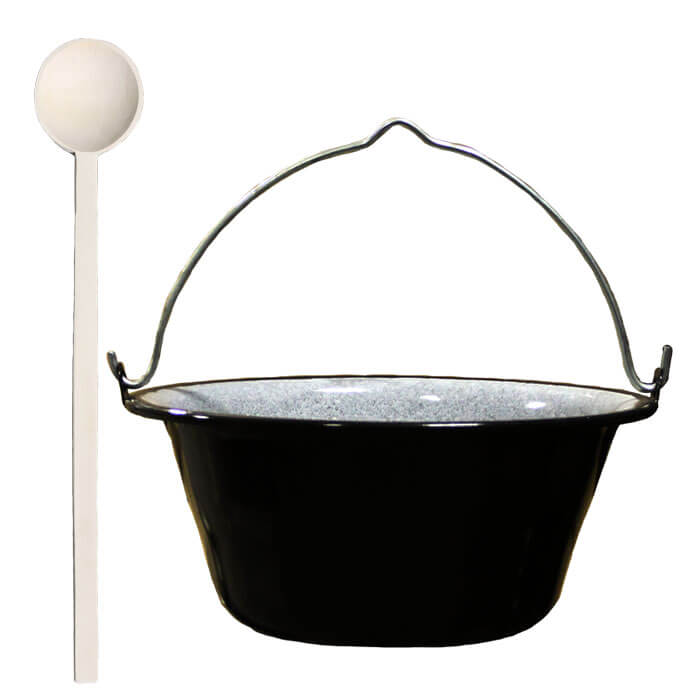 Smaltovaný kotlík 10 L + vařečka
