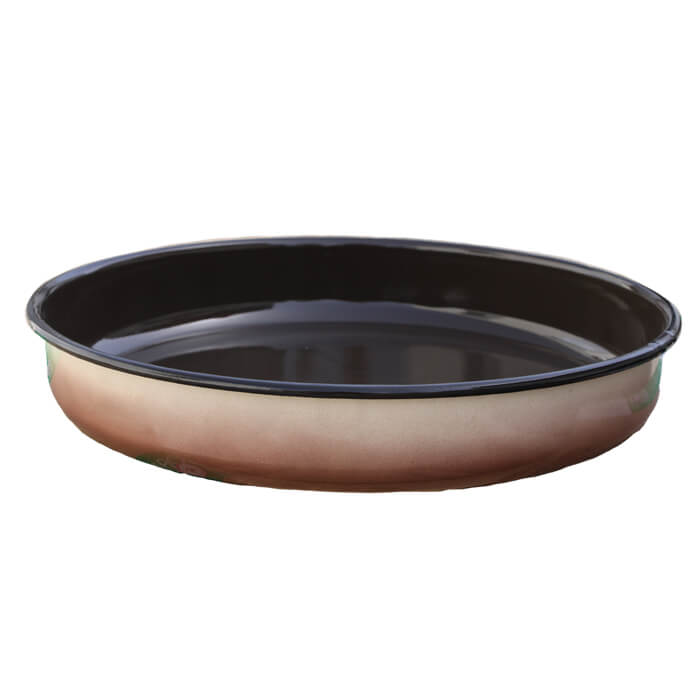 Smaltovaný kulatý pekáč 34 cm, výška 6 cm