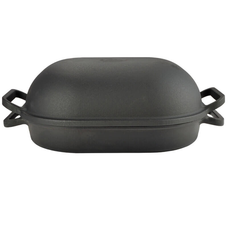 Litinový pekáč s poklicí 7 L, (KROCAN) BLACK