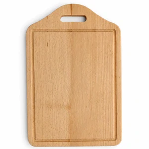 Dřevěná krájecí deska s rukojetí 40×25 cm — tvar štítu