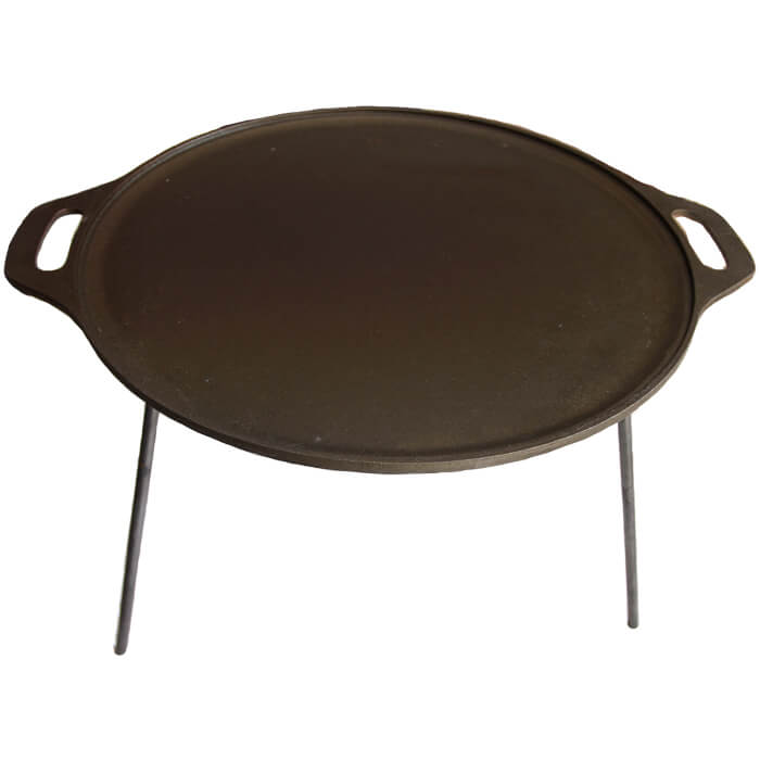 Litinová grilovací pánev s nožičkami 42 cm