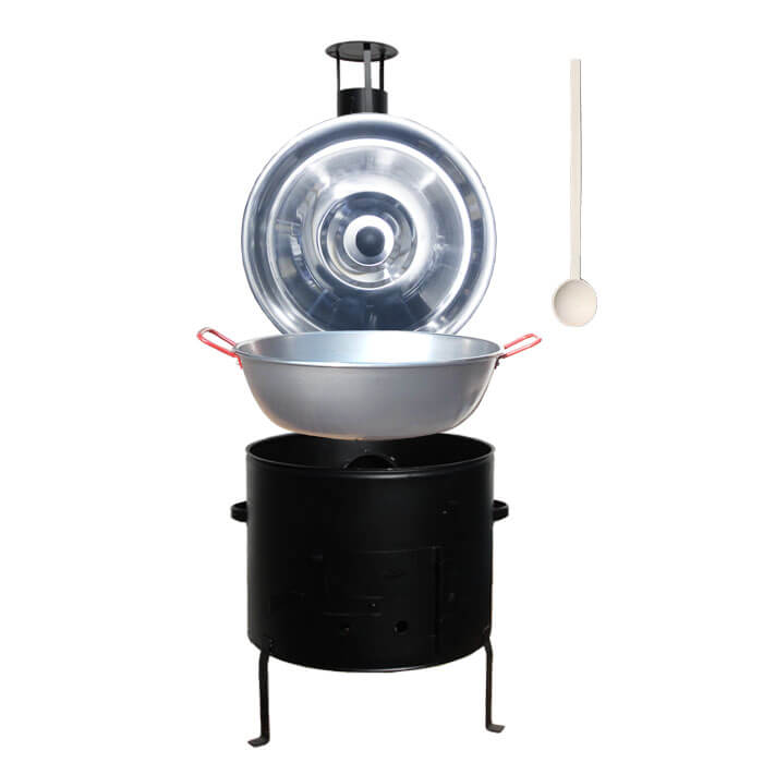 Pánev paella (WOK) 36 cm + kovová kotlina 36 cm GARCIMA