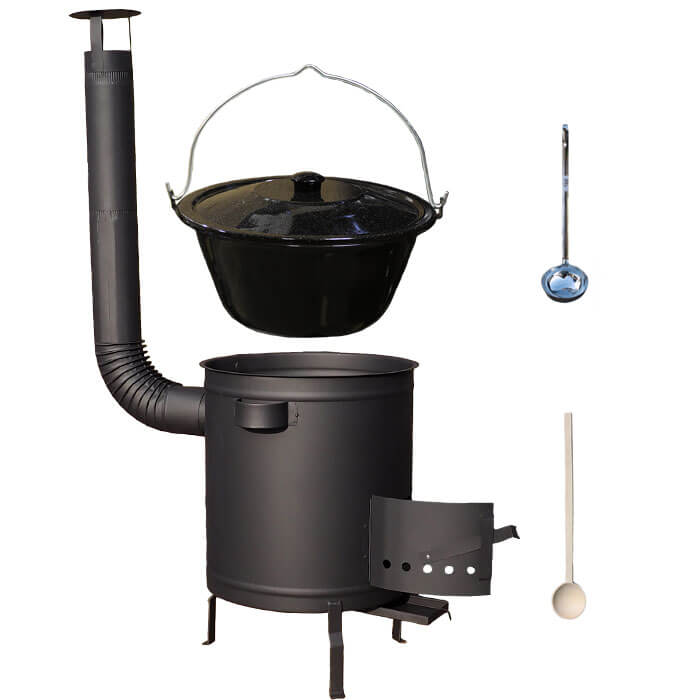 Smaltovaný kotlík 30 L (1,2 mm) + silnostěnná (1,5 mm) a žáruvzdorná kotlina 45 PLUS 600