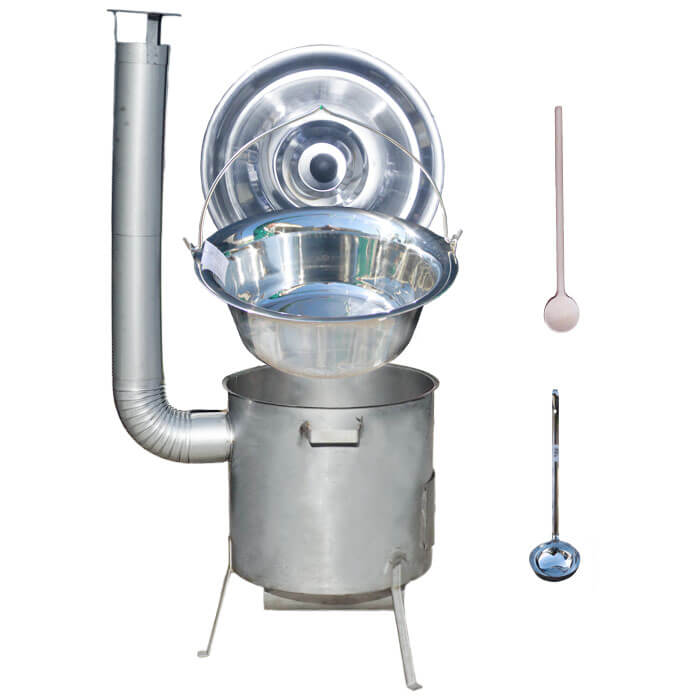 Nerezový kotlík 15 L (1,2 mm) INOX, zesílená vysoká nerezová kotlina 36 cm KOMFORT