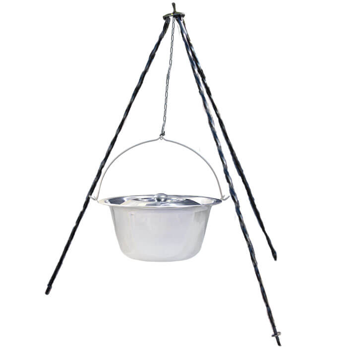 Nerezový kotlík 10 L INOX + poklice + stojan CLASSIC