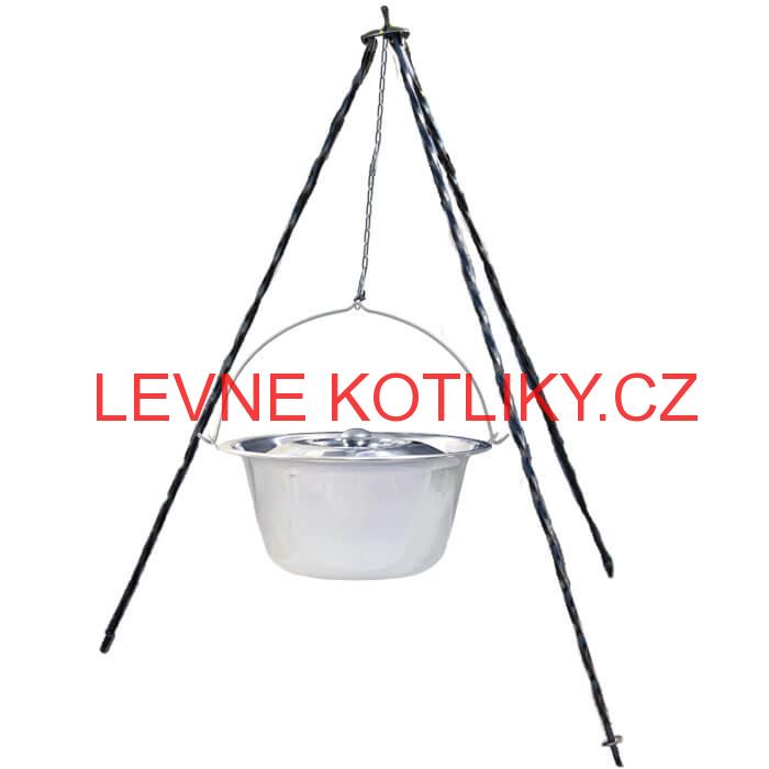 Nerezový (Antikor INOX) kotlík 14 L poklice + trojnožka 1,20 m