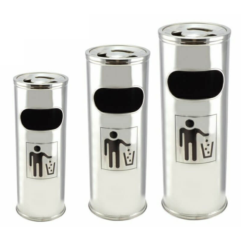 Souprava 3 odpadkových košů INOX 22 cm, 24 cm, 26 cm