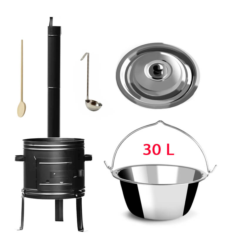 Nerezový kotlík 30 L + kovová kotlina 45 KOV