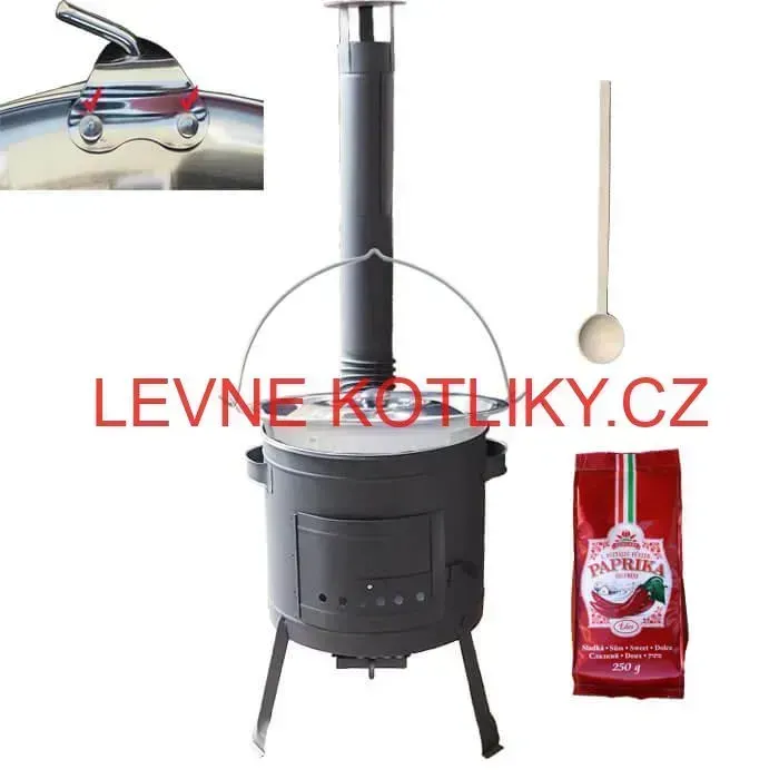 Nerezový kotlík 20 L (1,2 mm) INOX + silnostěnná (1,5 mm) žáruvzdorná kotlina BALKY STRONG 42 PLUS 600