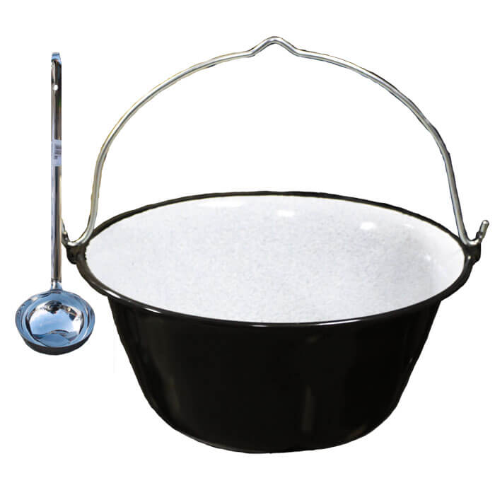 Smaltovaný kotlík 50 L + nerezová naběračka