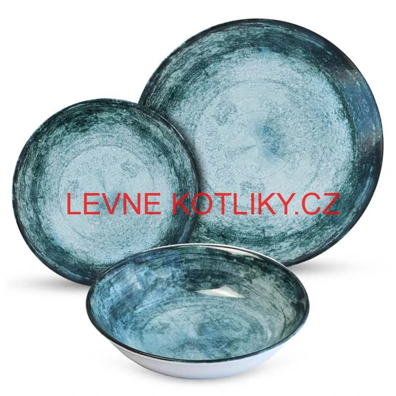 Souprava keramických talířů 18 ks BLUE
