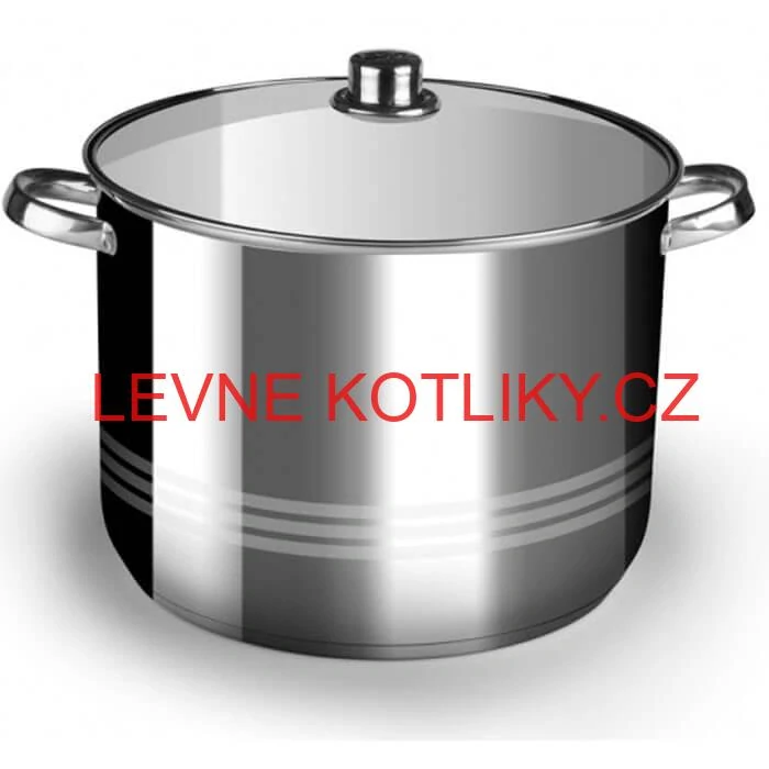 Nerezový hrnec 7 L + skleněná poklice