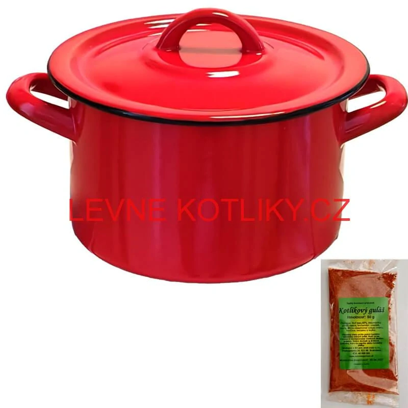 Smaltovaný hrnec s poklicí COMBI 12 l + směs koření na kotlíkový guláš 50 g