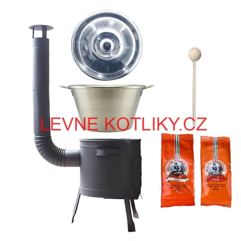 Nerezový kotel 40 L + nízká kotlina 45 PLUS 600 + paprikové koření na guláš