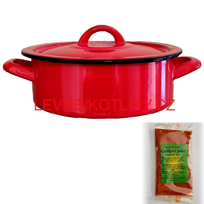 Smaltovaný kastrol poklicí COMBI 2,75 l + směs koření na kotlíkový guláš 50 g