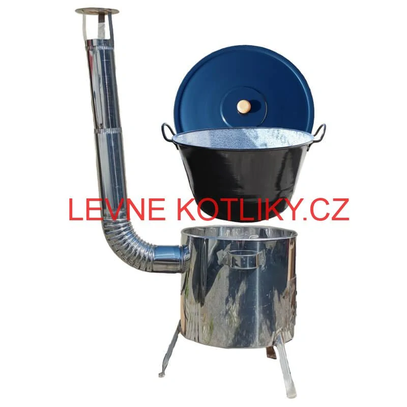 Smaltovaný kotel 70 L + nerezová kotlina 53 cm LUSTRO