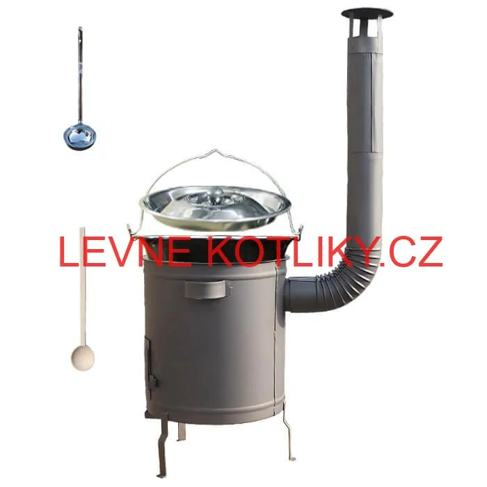 Smaltovaný kotlík 16 L (1,2 mm) + hrubostěnná (1,5 mm) a žáruvzdorná kotlina 39 PLUS 600
