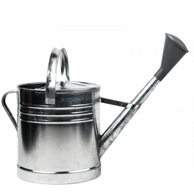 Pozinkovaná konev s růžicí 12 l (plechová)