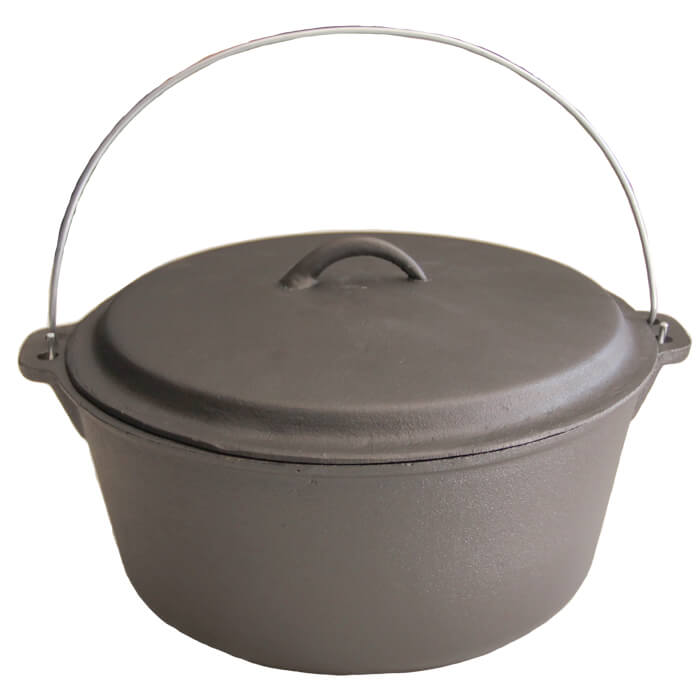 Litinový kotlík 7,2 L + litinová poklice
