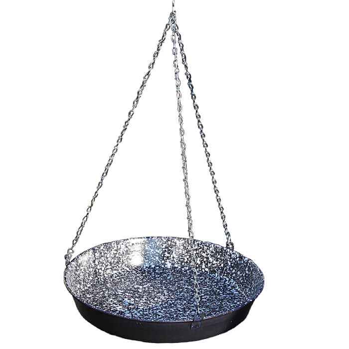 Smaltovaná grilovací pánev s řetízkem 42 cm