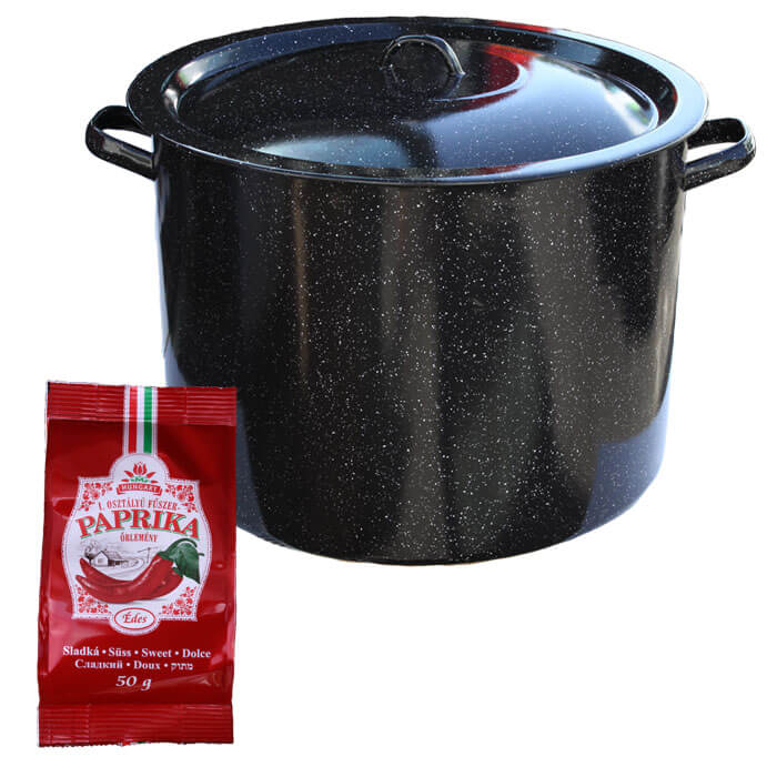 Smaltovaný hrnec s poklicí 40 L + Paprika 50 g