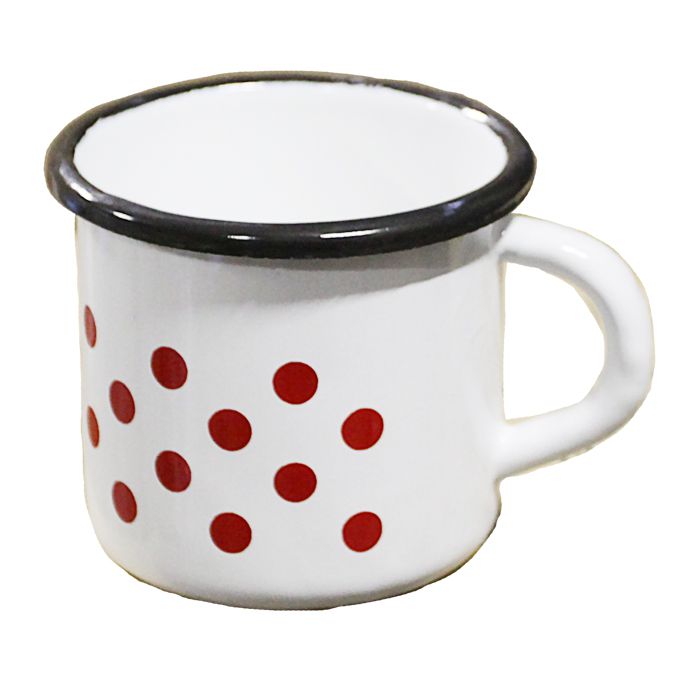 Smaltovaný hrnek 250 ml (tečky)