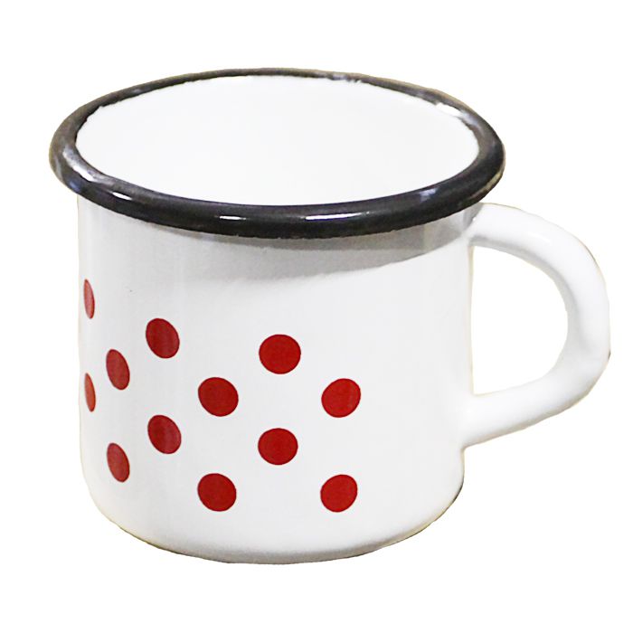 Smaltovaný hrnek 500 ml (tečky)
