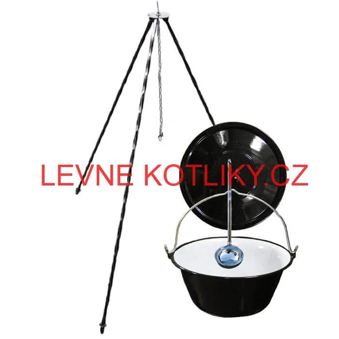 Smaltovaný kotlík 8 L + poklice + stojan CLASSIC