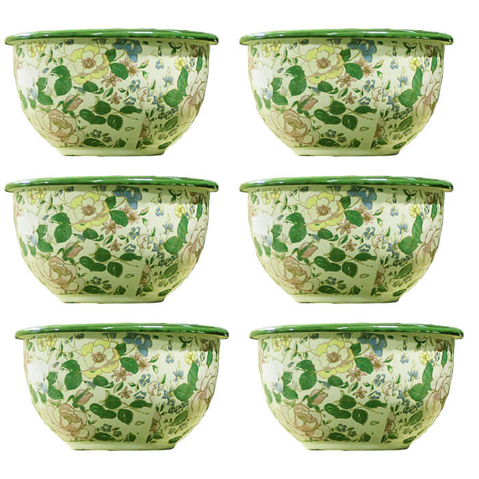 Souprava smaltovaných misek 17 cm 6 ks DECOR