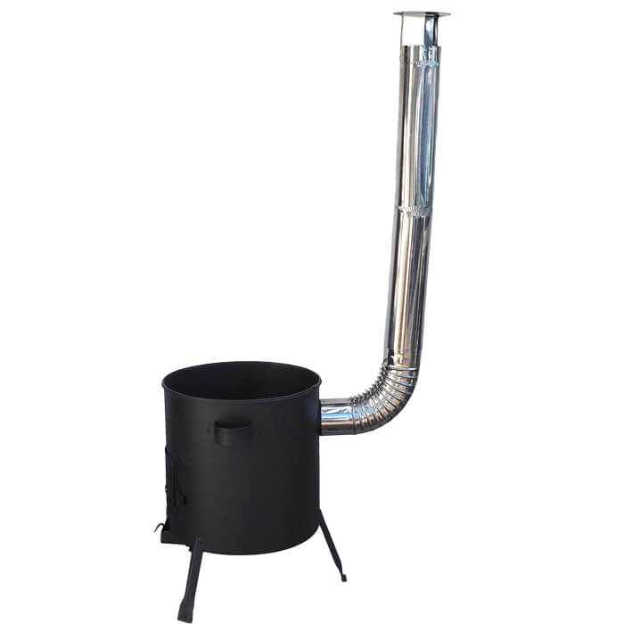 Kotlina 42 cm (1 mm) s žáruvzdornou barvou PLUS 600+ nerezový kouřovod
