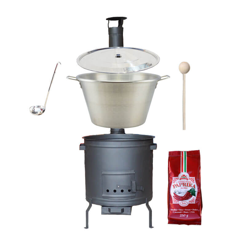 Nerezový kotel 70 L + žáruvzdorná kotlina 56 cm PLUS 600+ Sladká paprika GURMÁN 250 g BIG PARTY