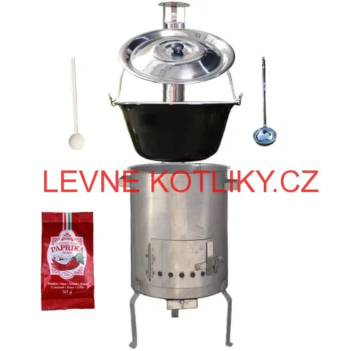 Smaltovaný kotlík 25 L (1,2 mm) + nerezová kotlina (1,5 mm) 42 cm STRONG EXCLUSIVE