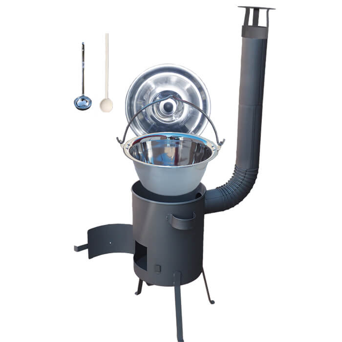 Nerezový kotlík 15 L (1,2 mm) INOX + žáruvzdorná kotlina 36 PLUS 600 4 MM