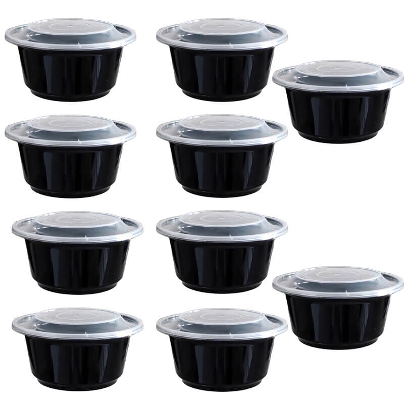 Plastové boxy (misky) na guláš + víčky 1000 ml 10 ks