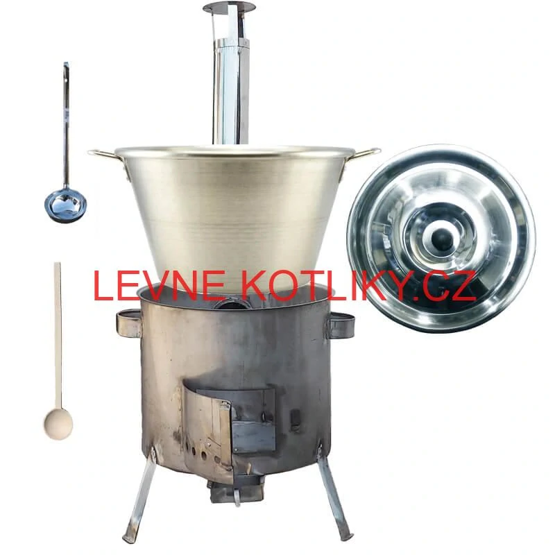 Nerezový kotel 40 L (1,2 mm) INOX + nerezová kotlina 45 cm (1,5 mm) STRONG CLASSIC