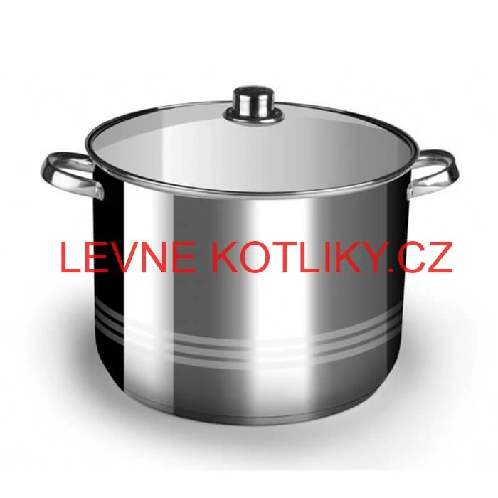 Nerezový hrnec 9 L + skleněná poklice