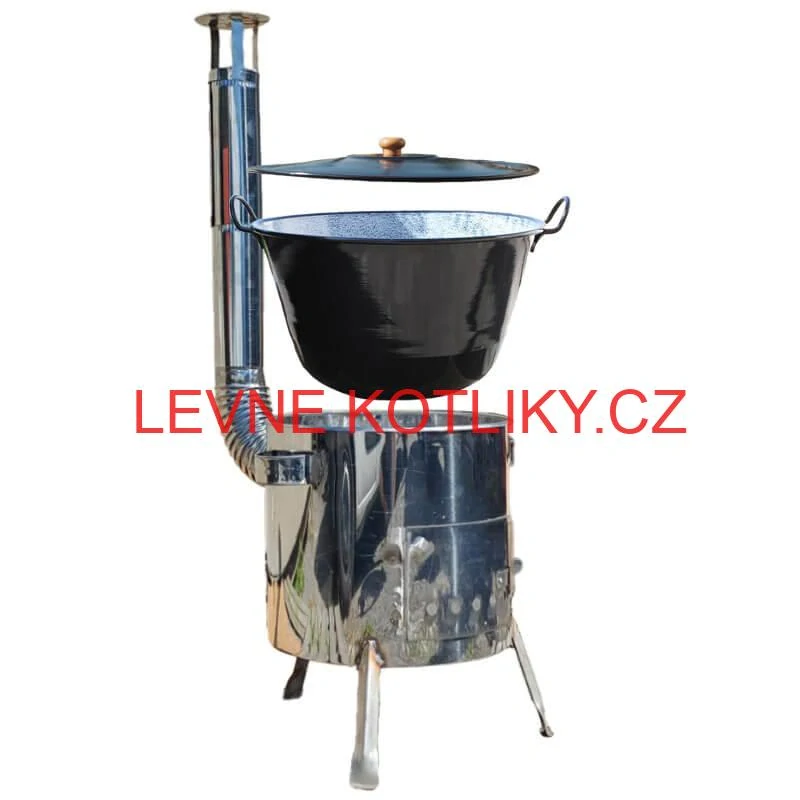 Smaltovaný kotel 60 L + nerezová kotlina 53 cm LUSTRO