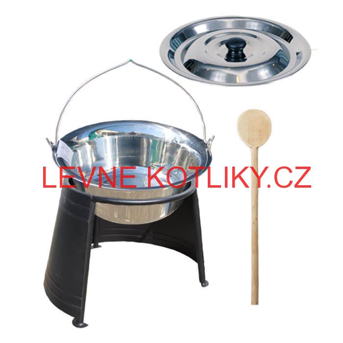 Nerezový kotlík 14 L (0,8 mm) + chránič plamene