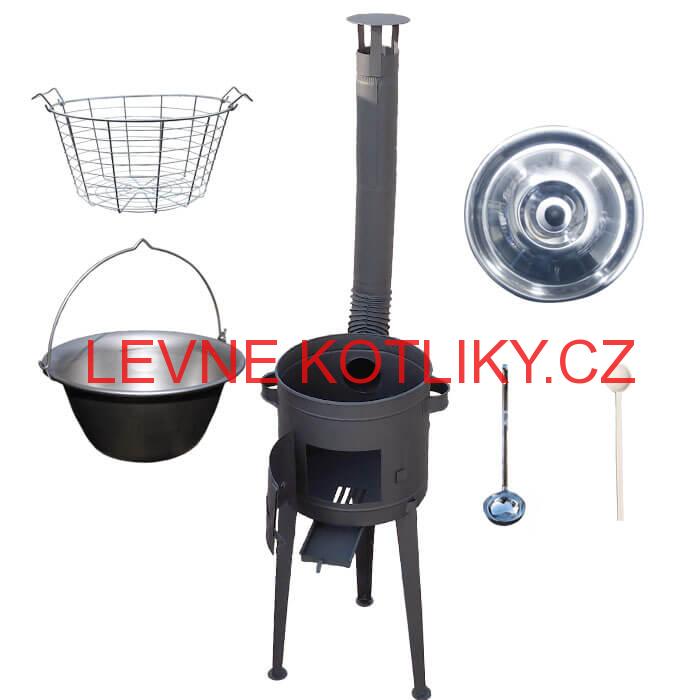 Nerezový kotlík 20 L (1,5 mm) + drátěný koš + žáruvzdorná kotlina 42 PLUS 600