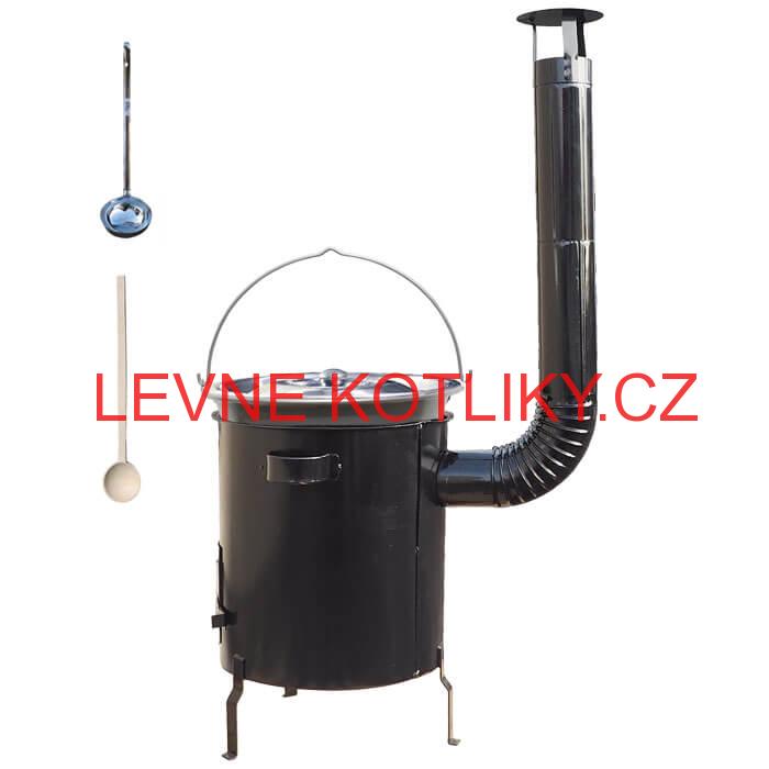 Nerezový kotlík 20 L (1,5 mm) + hrubostěnná (1,5 mm) kovová kotlina 42 STRONG
